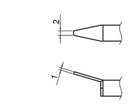 HAKKO Replacement Hot Tweezer Tips A1378, Tip for the FX-888DX / FX-8804, 950 SMD